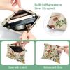 Cosmetic Bags with Snap Closure, Butterflies and Wildflowers, Retro, Waterproof Travel Makeup Bags, Portable Mini Makeup Bags for Women, Multi, 7.1 x 5.8 in view 3