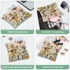 Cosmetic Bags with Snap Closure, Butterflies and Wildflowers, Retro, Waterproof Travel Makeup Bags, Portable Mini Makeup Bags for Women, Multi, 7.1 x 5.8 in view 4