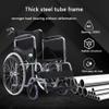 XNYXLPP Lightweight Folding Transport Wheelchair for Adults, 18-Inch Seat, Red view 2