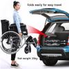 XNYXLPP Lightweight Folding Transport Wheelchair for Adults, 18-Inch Seat, Red view 4