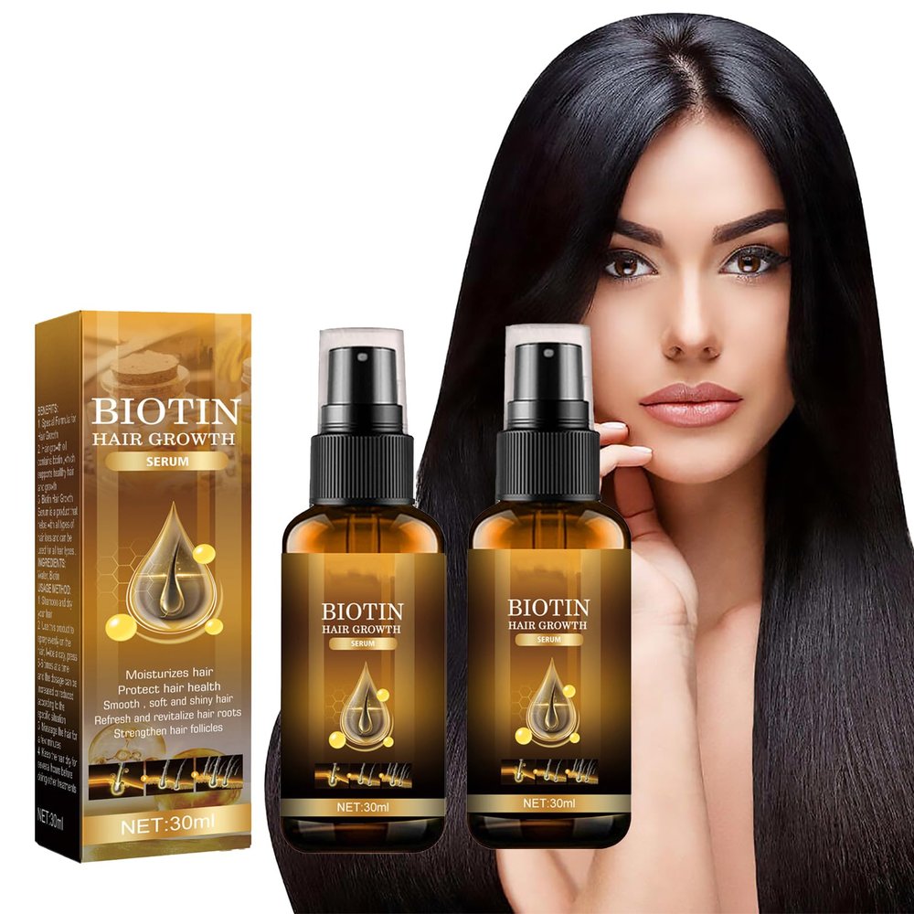 Tkekruh 2-Pack Biotin Hair Growth Serum, 30 mL
