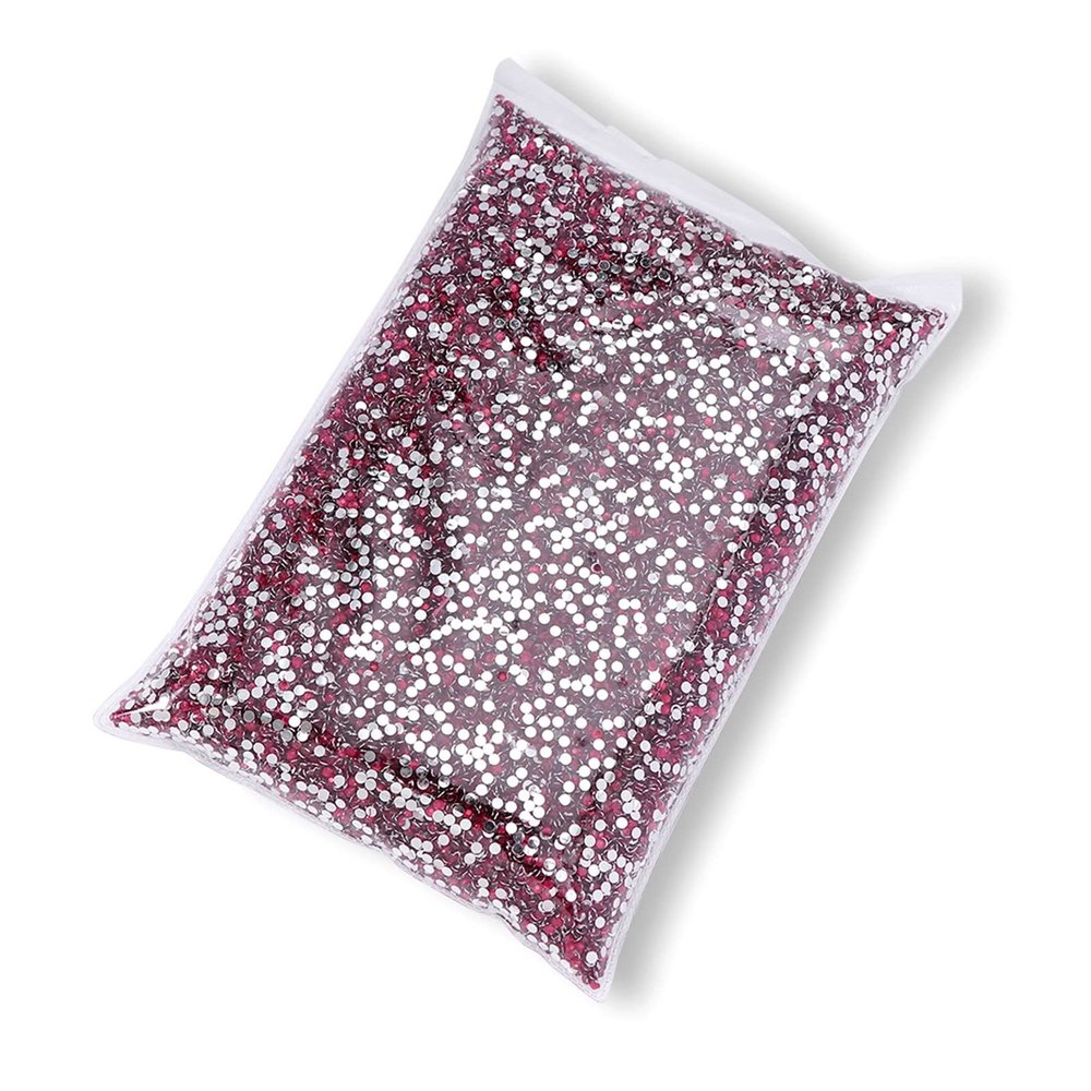 Aqxyedc 100,000-Piece 2 mm Multicolor Clear Crystal AB Non-Hotfix Flatback Round Resin Rhinestones for DIY Nail Art, Lavender