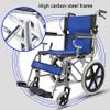 XNYXLPP Lightweight Folding Transport Wheelchair for Adults, 17-Inch Seat, Attendant-Propelled, with Hand Brakes (Black) view 2