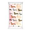 Morbuy Kawaii Dachshund Pattern Fitted Sheet for Baby Crib, Soft Mattress Cover, 140 x 70 cm view 4