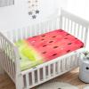 Morbuy Watermelon-Print Fitted Sheet for Baby Crib, 90 x 55 cm view 1