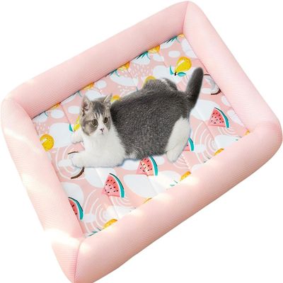 Self-Cooling Pet Mat for Dogs and Cats, Washable Ice Silk Bed