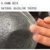 XXAD553TY 100% European Human Hair Toupee for Men, 8 x 10 in, Wavy, PU Skin Base, Dark Brown view 2