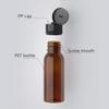 PQPAUTY 4-Pack 30 mL Transparent Plastic Lotion Bottles with Black Flip-Top Caps view 2