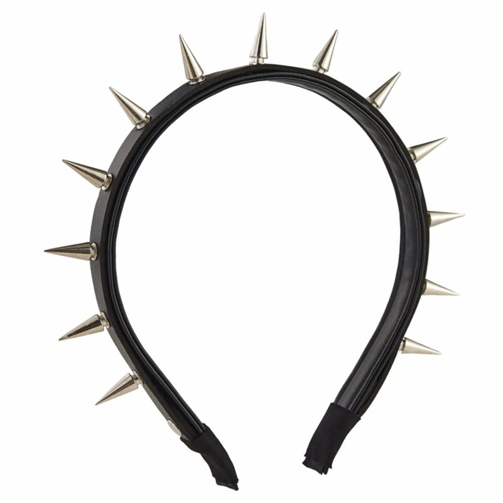 Punk Spike Headband, Gothic Style, PU Leather