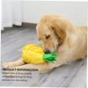 Yellow Pineapple Snuffle Toy for Dogs with Squeak and Treat Dispenser view 3