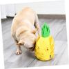 Yellow Pineapple Snuffle Toy for Dogs with Squeak and Treat Dispenser view 4