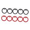 Parliky Silicone Dog Tag Silencers Black and Red 10 Pack view 1