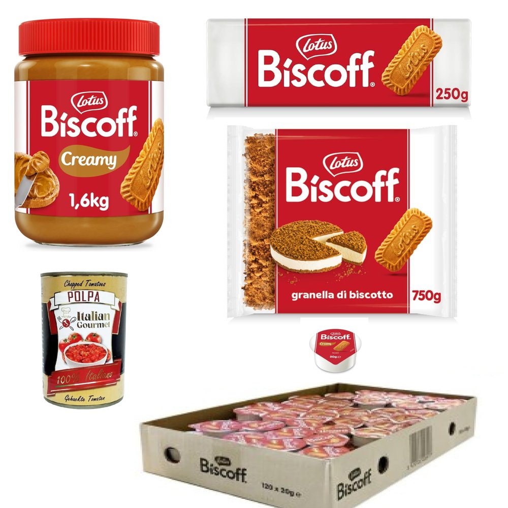 Italian Gourmet Biscoff Trial Pack Crema Biscotti Mix, 1 × 1.6 kg, 120 × 20 g