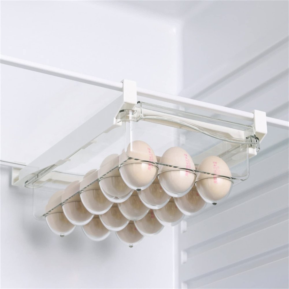 MOUMOUTEN Modern Plastic Dip Storage Basket with Open Front for Kitchen Organization