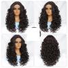Curly Synthetic Lace-Front Wig for Women, Glueless, 13 x 4, 1#613, 180% Density, 24 Inches view 4