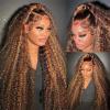 Curly 13x4/13x6 Lace Front Remy Human Hair Wig, 180% Density, 26 Inches view 3