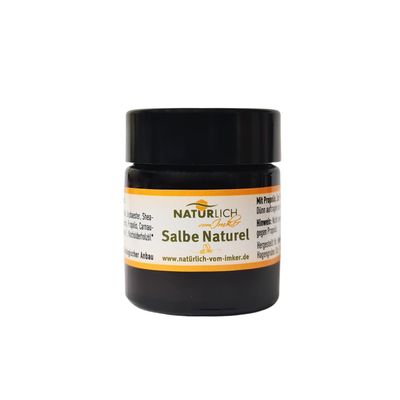 Body Lotion, Natural Cream "Salbe Naturel with Propolis" for Dry, Irritated, Cracked and Chapped Skin, 30 ml