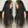 Pre-Plucked Lace Front Wig, Water Wave Human Hair, 16-Inch, 180% Density view 4