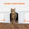 Double-Flap Door in French Design, Without Locks, with Flap, for Dogs and Cats, Easy to Install, Durable, Plastic + ABS view 2