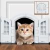 Double-Flap Door in French Design, Without Locks, with Flap, for Dogs and Cats, Easy to Install, Durable, Plastic + ABS view 3