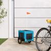 ZEYUAN Blue and Black Dog Bicycle Trailer, Oxford Fabric & Iron, 93911 view 1