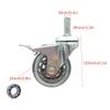 HTFKFW Polyurethane Swivel Casters, Standard Stem, 225 kg Capacity, 5-Pack (Brake, M8) view 2