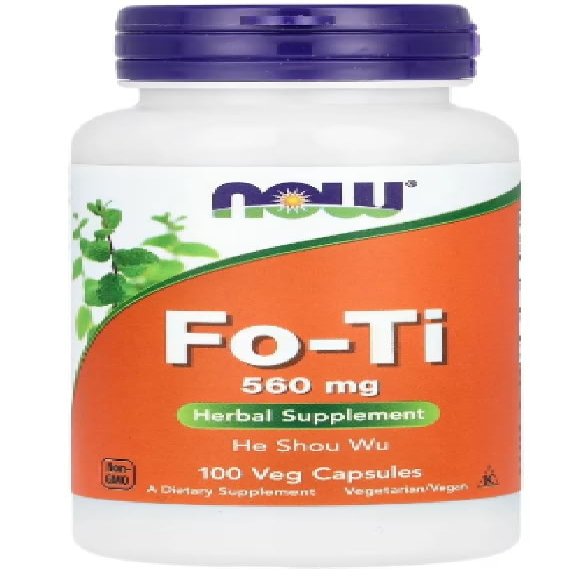 NOW Foods Fo-Ti Extract for Vitality and Well-Being, 560 mg, 100 Veg Capsules