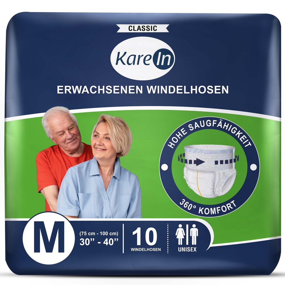 Adult Incontinence Pants, 10-Pack, Size M (75–100 cm)