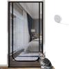 Reinforced Mesh Cat Screen Door, Fits 80 x 210 cm Door Frames, Durable Pet-Proof Screen Door with Zipper, Prevents Dogs and Cats from Escaping (Size: view 1