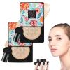 Eclipseecho Makeup Foundation and Beauty Cream with Mushroom Brush, Long-Lasting Moisturizing Concealer Foundation, 2 Pieces, Ivory White view 1