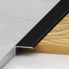 135 cm x 2 Aluminum 90° Edge Trim, Black, 15 mm view 2
