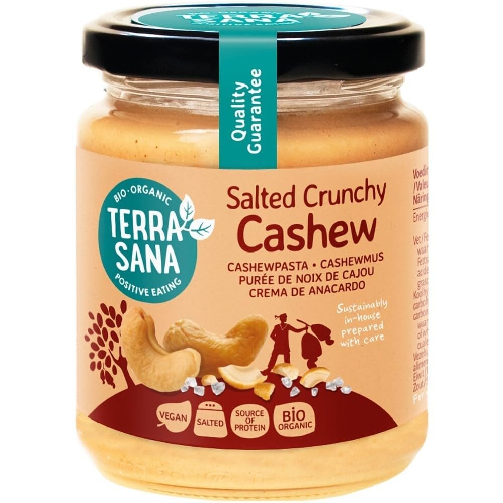 Terrasana Crunchy Cashew Butter with Rock Salt, 250 g