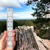 Steinfixx Genuine Selenite Charging Plate with Chakra Symbols, 20 cm, incl. Acrylic Stand view 4