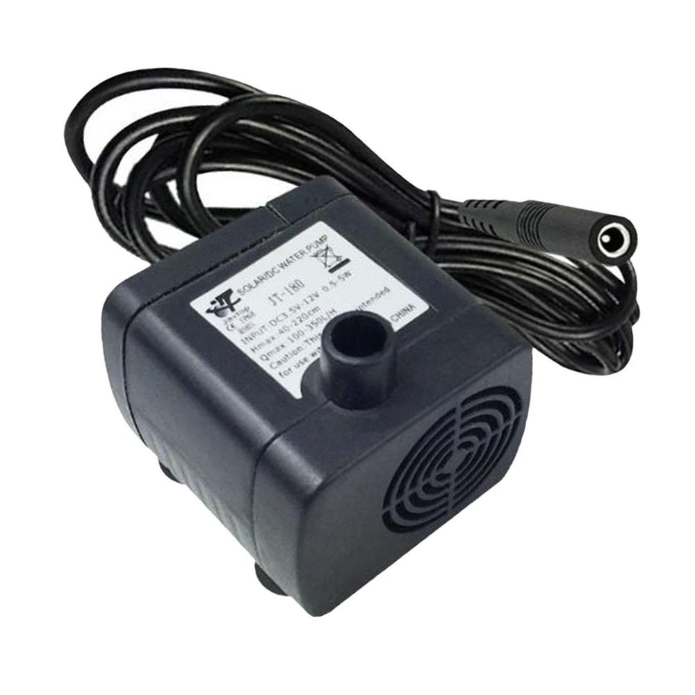 Sharplace 12V Submersible DC Water Pump for Pet Fountains, Statues, and Aquariums, Black