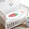 Odot Fitted Crib Sheet for Baby and Toddler Beds with Strawberry Print, Microfiber Mattress Cover, Nordic Wreath, 70 x 140 cm view 3