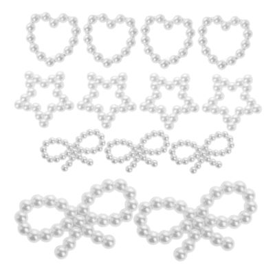 HAPINARY White ABS Half-Moon Nail Pearls