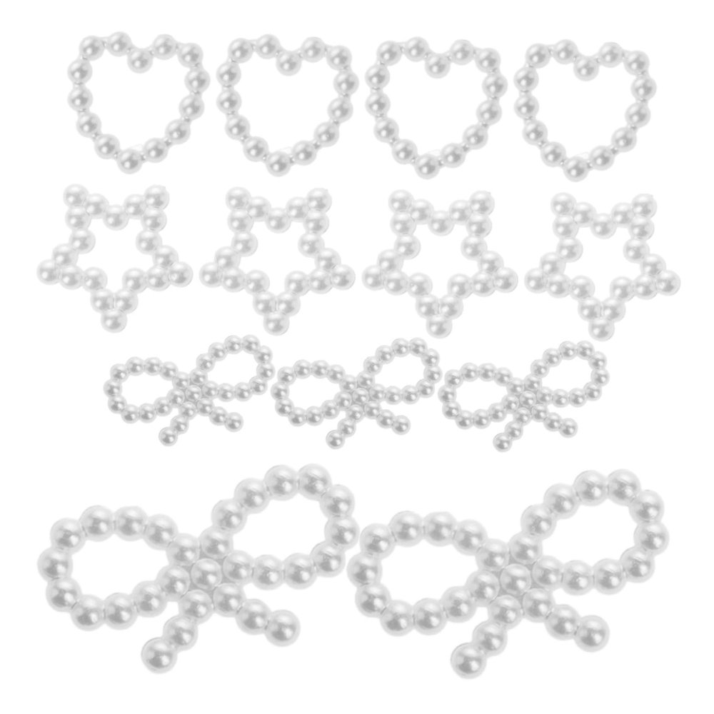 HAPINARY White ABS Half-Moon Nail Pearls