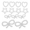 HAPINARY White ABS Half-Moon Nail Pearls view 1