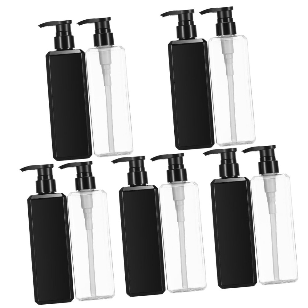 minkissy 10-Piece Refillable Pump Bottles, Transparent