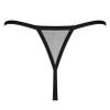 Novenes Open-Crotch Thong, Black, XL/2XL view 3