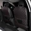 FGAITH 2-Piece Leather Car Seat Back Kick Mat for Peugeot 308 SW (5 Seats), 2009-2016, Black/Red view 1