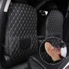 FGAITH 2-Piece Leather Car Seat Back Kick Mat for Peugeot 308 SW (5 Seats), 2009-2016, Black/Red view 3