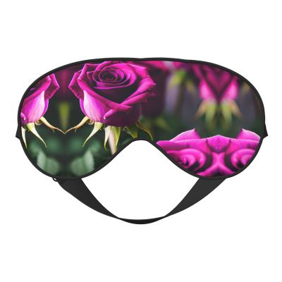 Double-Sided Purple Rose Eye Mask, Soft and Light-Blocking