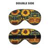 Unisex Sleep Mask with Sunflower Design, Soft, Comfortable, Light-Blocking Eye Mask view 2
