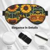 Unisex Sleep Mask with Sunflower Design, Soft, Comfortable, Light-Blocking Eye Mask view 4