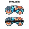 Blue Butterfly Print Sleep Mask, Unisex, Soft, Comfortable, Light-Blocking Eye Mask view 2