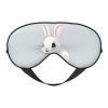 Cute White Rabbit Print Sleep Mask, Unisex, Soft, Comfortable, Light-Blocking view 1