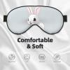 Cute White Rabbit Print Sleep Mask, Unisex, Soft, Comfortable, Light-Blocking view 3