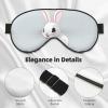 Cute White Rabbit Print Sleep Mask, Unisex, Soft, Comfortable, Light-Blocking view 4