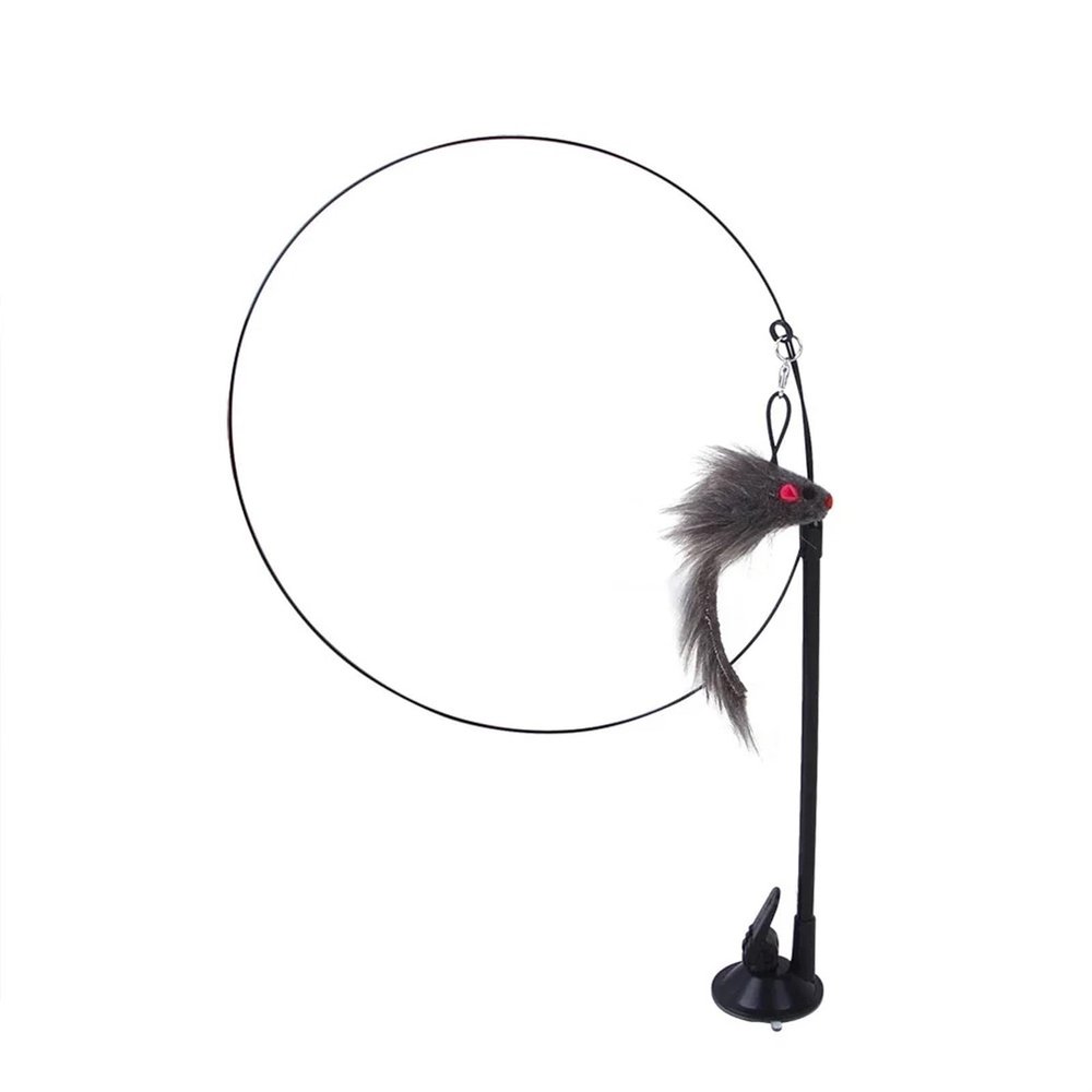 SUBLXPoten Interactive Cat Toy with Feather Bird and Bell, Cat Wand with Suction Cup, Color A-03